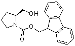 (S)-2-(羟基甲基)-1-吡咯烷羧酸芴甲基酯分子结构 (CAS 148625-77-8)