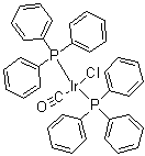羰基双(三苯基膦)氯化铱分子结构 (CAS 14871-41-1)