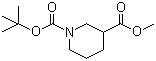 N-Boc-3-哌啶甲酸甲酯分子结构 (CAS 148763-41-1)