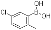 5-氯-2-甲基苯硼酸分子结构 (CAS 148839-33-2)