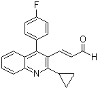 (E)-3-[2-环丙基-4-(4-氟苯基)-3-喹啉-2-丙烯醛分子结构 (CAS 148901-68-2)