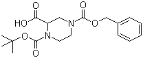 4-(苄氧羰基)-1-(叔丁氧羰基)哌嗪-2-羧酸分子结构 (CAS 149057-19-2)