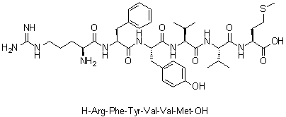 L-精氨酰-L-苯丙氨酰-L-酪氨酰-L-缬氨酰-L-缬氨酰-L-蛋氨酸分子结构 (CAS 149234-06-0)