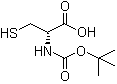 N-[叔丁氧羰基]-D-半胱氨酸分子结构 (CAS 149270-12-2)
