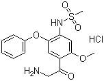 2-氨基-1-(2-甲氧基-4-甲磺酰胺基-5-苯氧基苯基)乙酮盐酸盐分子结构 (CAS 149436-41-9)