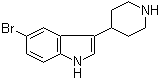 4-(5-溴-3-吲哚基)哌啶分子结构 (CAS 149669-42-1)