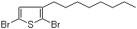 structure of CAS# 149703-84-4, 2,5-Dibromo-3-octylthiophene