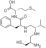 N-[(2S)-((2R)-2-氨基-3-巯基丙基氨基)-3-甲基丁基]-L-苯丙氨酰-L-蛋氨酸分子结构 (CAS 149759-96-6)
