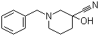 1-苄基-3-羟基哌啶-3-甲腈分子结构 (CAS 150018-99-8)