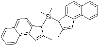 二甲基双(2-甲基-3H-环戊烯并[a]萘-3-基)硅烷分子结构 (CAS 150096-53-0)
