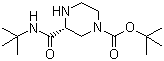 4-叔丁氧羰基-2(S)-哌嗪叔丁酰胺分子结构 (CAS 150323-35-6)