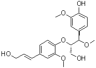 (betaR,gammaR)-rel-4-羟基-beta-[4-[(1E)-3-羟基-1-丙烯-1-基]-2-甲氧基苯氧基]-gamma,3-二甲氧基苯丙醇分子结构 (CAS 150333-85-0)