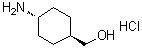 反式-4-氨基环己烷甲醇盐酸盐分子结构 (CAS 1504-49-0)