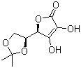 5,6-O-异丙叉基-L-抗坏血酸分子结构 (CAS 15042-01-0)