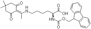 N-Fmoc-N'-[1-(4,4-二甲基-2,6-二氧代环己亚基)乙基]-L-赖氨酸分子结构 (CAS 150629-67-7)