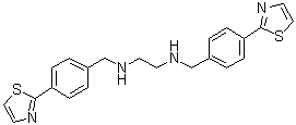 N1,N2-二[[4-(2-噻唑基)苯基]甲基]-1,2-乙二胺分子结构 (CAS 1507370-40-2)