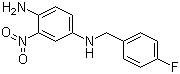 2-氨基-5-[(4-氟苄基)氨基]-1-硝基苯分子结构 (CAS 150812-21-8)