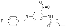 2-乙氧羰基氨基-5-(4-氟苄基氨基)硝基苯分子结构 (CAS 150812-23-0)