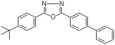 2-(4'-叔丁苯基)-5-(4'-联苯基)-1,3,4-恶二唑分子结构 (CAS 15082-28-7)