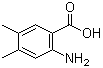 2-氨基-4,5-二甲基苯甲酸分子结构 (CAS 15089-51-7)