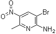 3-溴-6-甲基-5-硝基-2-吡啶胺分子结构 (CAS 150935-62-9)