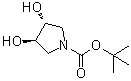 (3R,4R)-1-(叔丁氧羰基)-3,4-二羟基吡咯烷分子结构 (CAS 150986-62-2)
