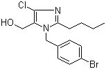 1-(4-溴苄基)-2-丁基-4-氯-1H-咪唑-5-甲醇分子结构 (CAS 151012-31-6)