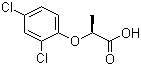 (R)-2-(2,4-二氯苯氧基)丙酸分子结构 (CAS 15165-67-0)