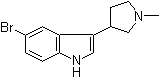 5-溴-3-(1-甲基吡咯烷-3-基)-1H-吲哚分子结构 (CAS 151680-85-2)