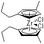 Bis(1-propyl-3-methylcyclopentadienyl)zirconium dichloride molecular structure (CAS 151866-27-2)