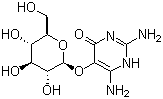 structure of CAS# 152-93-2, Vicine;Divicine beta-D-glucopyranoside; NSC 95092; Vicioside; 2,6-Diamino-5-(beta-D-glucopyranosyloxy)-4(1H)-pyrimidinone