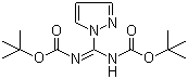 N,N'-二叔丁氧羰基-1H-吡唑-1-甲脒分子结构 (CAS 152120-54-2)