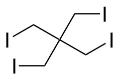 季戊四碘分子结构 (CAS 1522-88-9)