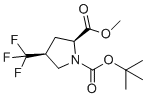 (2S,4S)-1-tert-butyl 2-methyl 4-(trifluoromethyl)pyrrolidine-1,2-dicarboxylate molecular structure (CAS 1523541-90-3)