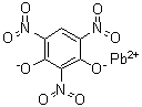 Lead styphnate molecular structure (CAS 15245-44-0)