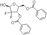 2-脱氧-2,2-二氟-D-呋喃核糖-3,5-二苯甲酸酯分子结构 (CAS 153012-08-9)