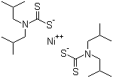 二异丁基二硫代氨基甲酸镍分子结构 (CAS 15317-78-9)