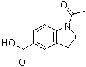 N-乙酰基吲哚啉-5-羧酸分子结构 (CAS 153247-93-9)