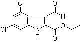 4,6-二氯-3-甲酰基-1H-吲哚-2-甲酸乙酯分子结构 (CAS 153435-96-2)