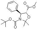 (4S-反式)-2,2-二甲基-4-苯基-3,5-恶唑烷二甲酸 3-叔丁酯 5-甲酯分子结构 (CAS 153652-71-2)