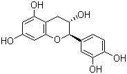 结构式 CAS# 154-23-4, 儿茶精; 儿茶素; (2R,3S)-2-(3,4-二羟基苯基)-3,4-二氢-2H-苯并吡喃-3,5,7-三醇