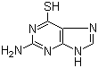 结构式 CAS# 154-42-7, 6-硫鸟嘌呤; 2-氨基嘌呤-6(1H)-硫酮