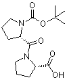 structure of CAS# 15401-08-8, N-(tert-Butoxycarbonyl)prolylproline;(tert-Butoxycarbonyl)prolylproline; Boc-L-Prolyl-L-proline