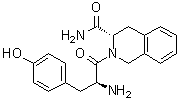 (3S)-2-[(2S)-2-氨基-3-(4-羟基苯基)-1-氧代丙基]-1,2,3,4-四氢-3-异喹啉甲酰胺分子结构 (CAS 154121-70-7)