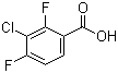3-氯-2,4-二氟苯甲酸分子结构 (CAS 154257-75-7)