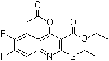 Ethyl 4-acetoxy-6,7-difluoro-2-(ethylthio)quinoline-3-carboxylate molecular structure (CAS 154330-68-4)
