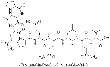 L-Prolyl-L-leucyl-L-glutaminyl-L-prolyl-L-alpha-glutamyl-L-glutaminyl-L-leucyl-L-glutaminyl-L-valine molecular structure (CAS 154427-24-4)