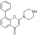 8-苯基-2-(1-哌嗪基)-4H-1-苯并吡喃-4-酮分子结构 (CAS 154447-38-8)