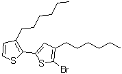 5'-Bromo-3,4'-dihexyl-2,2'-bithiophene molecular structure (CAS 154717-21-2)