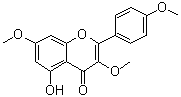 山柰酚 3,4',7-三甲基醚分子结构 (CAS 15486-34-7)